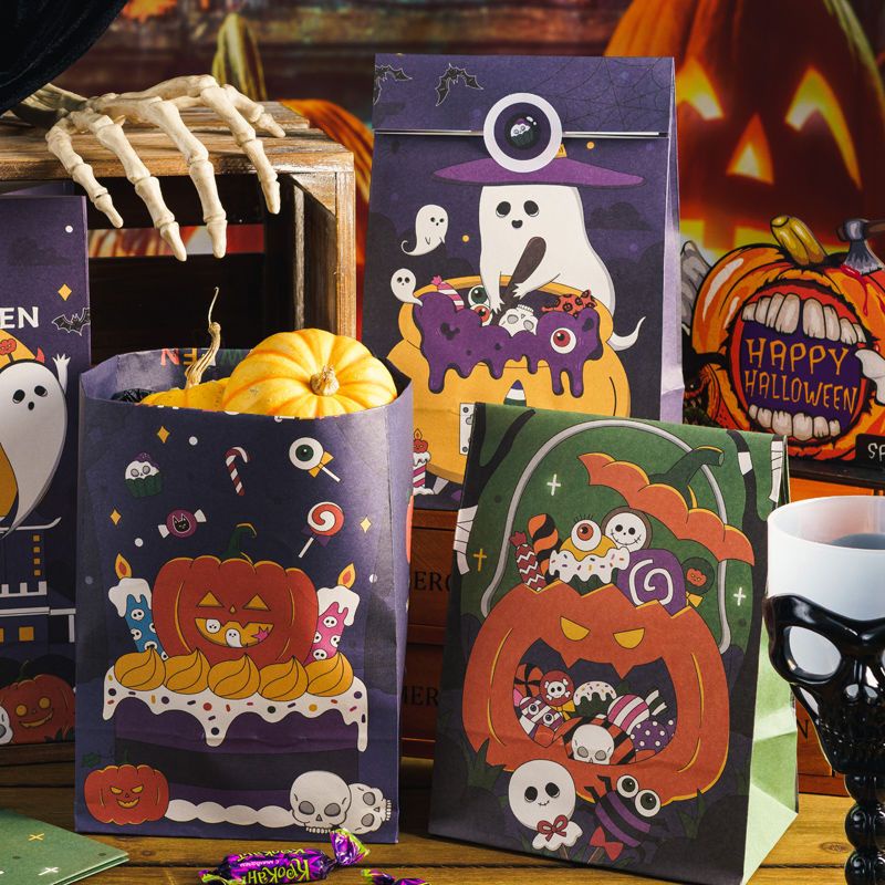 

Tempat Permen Halloween Tas Hadiah Liburan Hadiah Kemasan Tas Lucu Permen Labu Tas Kertas Kantong Ke
