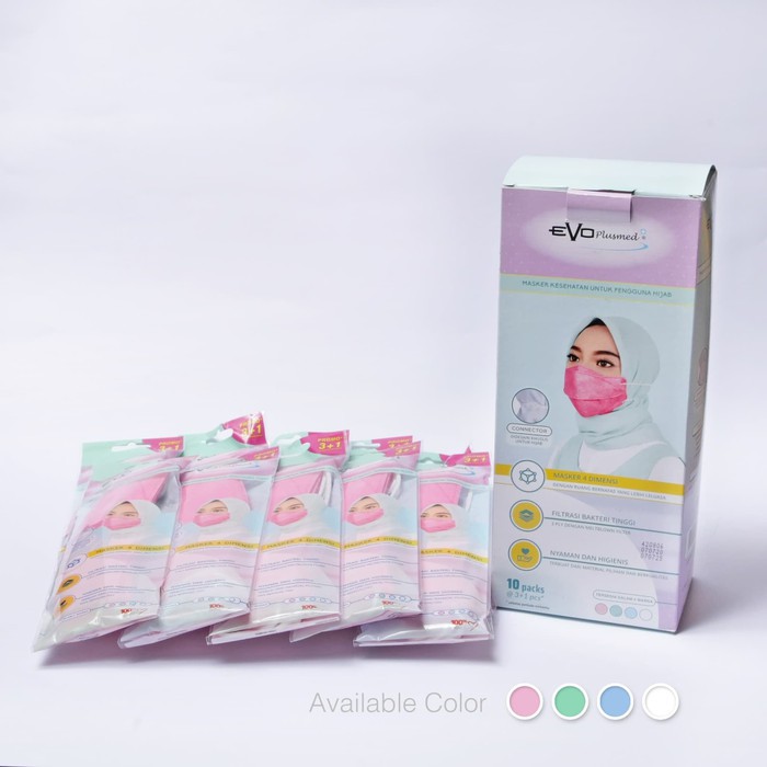 Evo Plusmed Masker Hijab Pax Isi 10pax