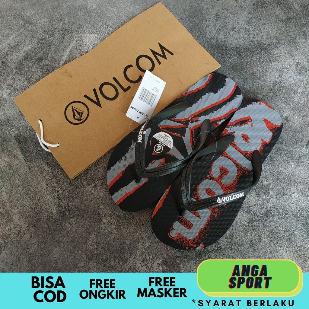 SANDAL JEPIT SURFING VOLCOM SENDAL DISTRO PRIA KASUAL COWOK BRANDED PANTAI CASUAL