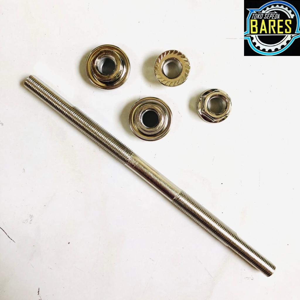 As Roda Belakang Tromol Sepeda Jengki Jiunn Cherng / Rear Hub Spindle Taiwan