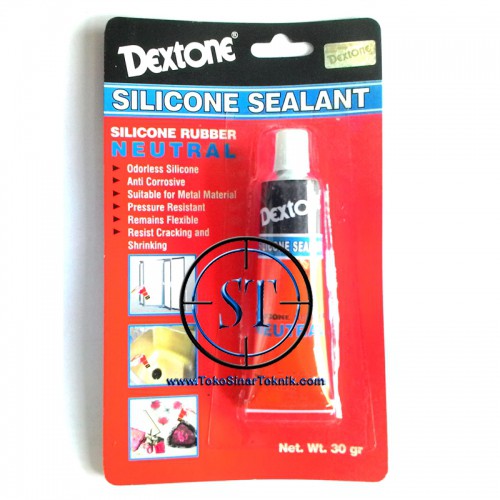 Dextone Silikon Silicone Sealant Netral Rubber Neutral Isi 30Gr Tidak Berbau Metal Anti Korosif