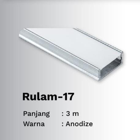 List Rumah Lampu Huben LED Stripe Alumminium RULAM-17 RULAM-24 Acrylic - Rulam-17