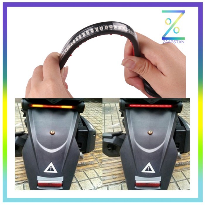 Lampu LED Strip Indikator Rem dan Sein Sepeda Motor - Black