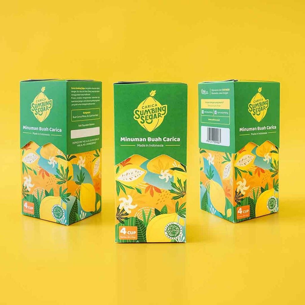 Manisan Buah Carica Sumbing Segar Kemasan Box Isi 4 Cups