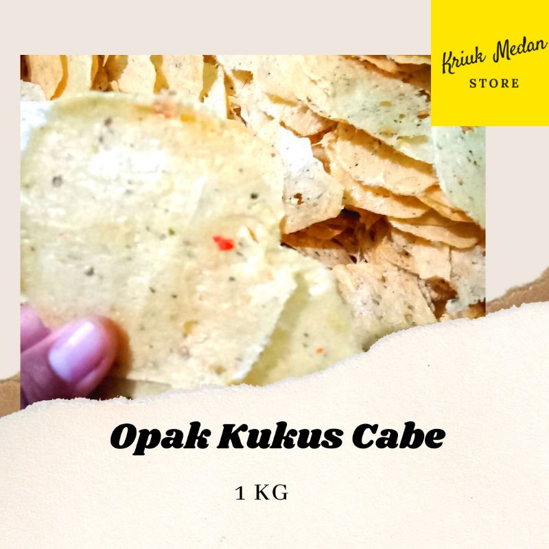 

COD - Opak Kukus Cabe / Opak Viral / Opak Tipis Pedas / Emping Berwarna / Opak Singkong Mentah / Opak Ubi Kayu Pedas / Opak Singkong 500 Gram - 1 Kg