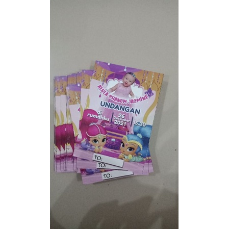 Undangan Ulang Tahun Custom / Birthday Card / Thanks Card