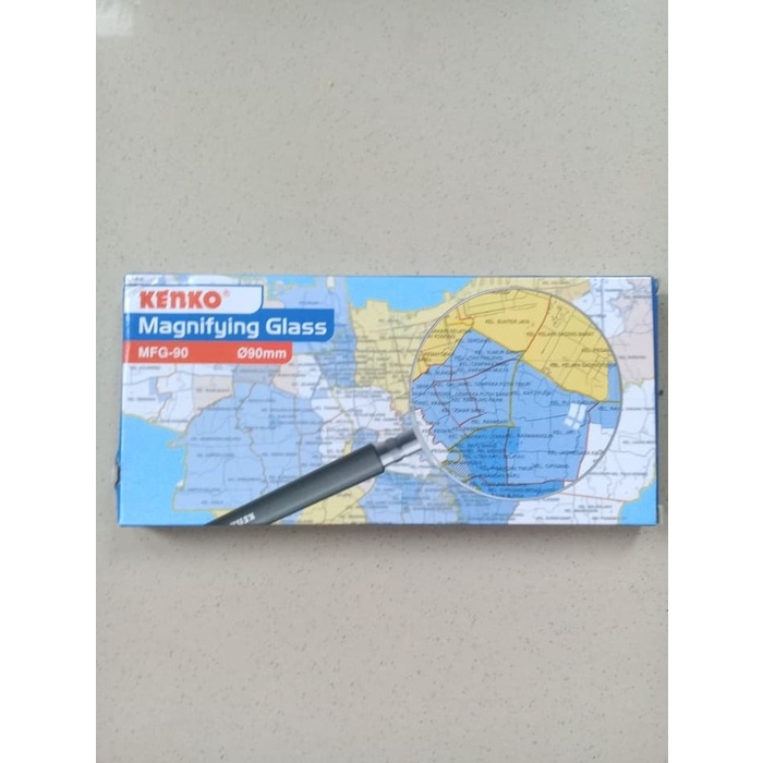 

TULIS-ALAT- KACA PEMBESAR LUP KACA MAGNIFIER GLASS 90MM KENKO MFG-90 -ALAT-TULIS.
