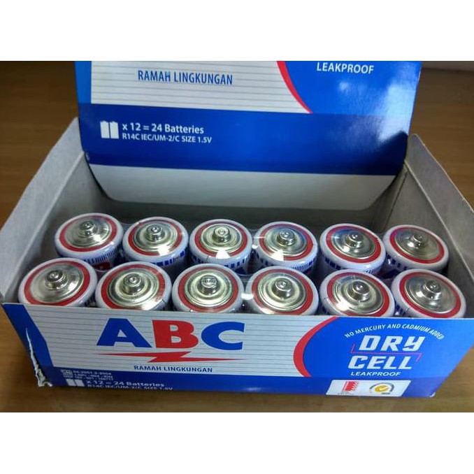 Baterai ABC Tanggung/Tipe C (12 pcs)