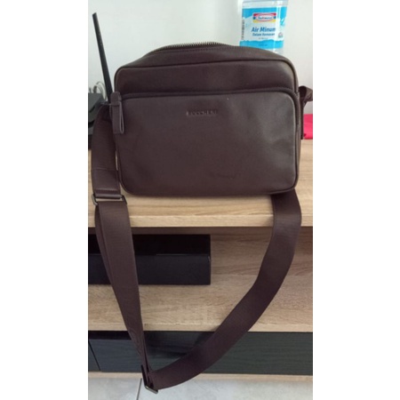 Original Authentic Tas Pria Buccheri Killian Brown kulit beli 1,7 juta
