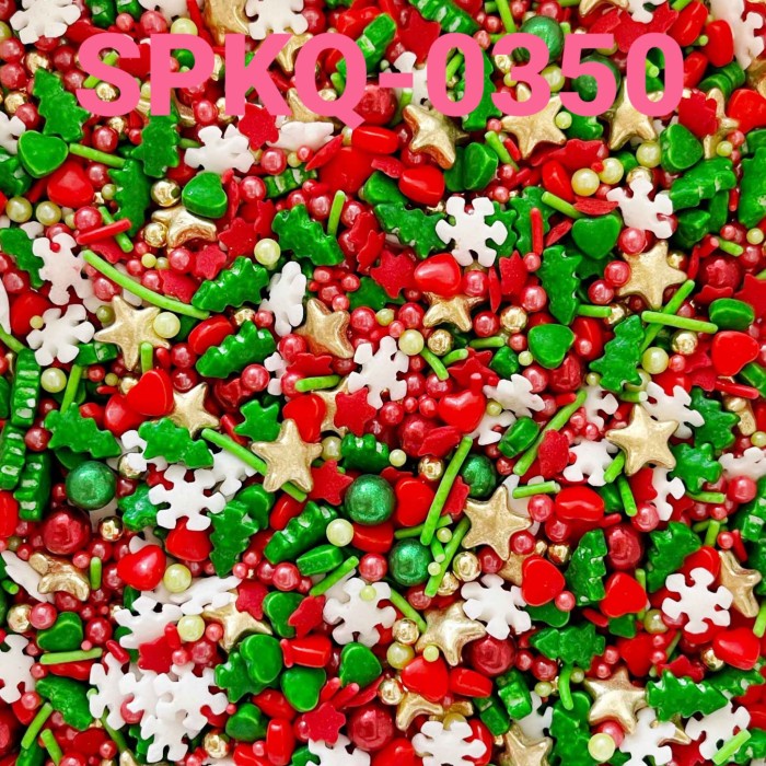 

SPKQ-0350 SPRINKLES SPRINKLE SPRINGKEL 250GR GOLD MERAH HIJAU POHON GRATIS ONGKIR