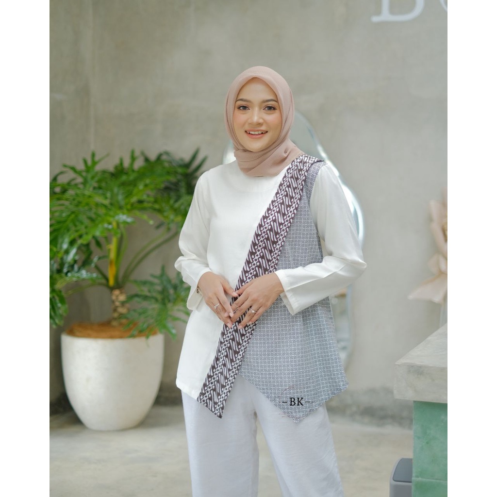 Atasan Batik Wanita Modern Batik Cassual Atasanbatik / Atasanwanita-Blouse Elena