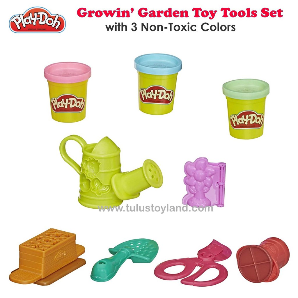 Play Doh Toolin Around Growin Garden Toy Tools Set Mainan Berkebun Bertukang Asli Playdoh Original