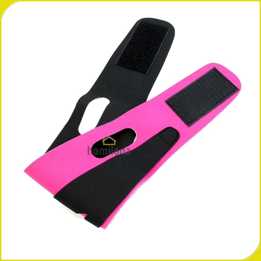 Sabuk Penirus Wajah Face Lift Anti Wrinkle Belt - MAANGE TZ18 - Black/Pink