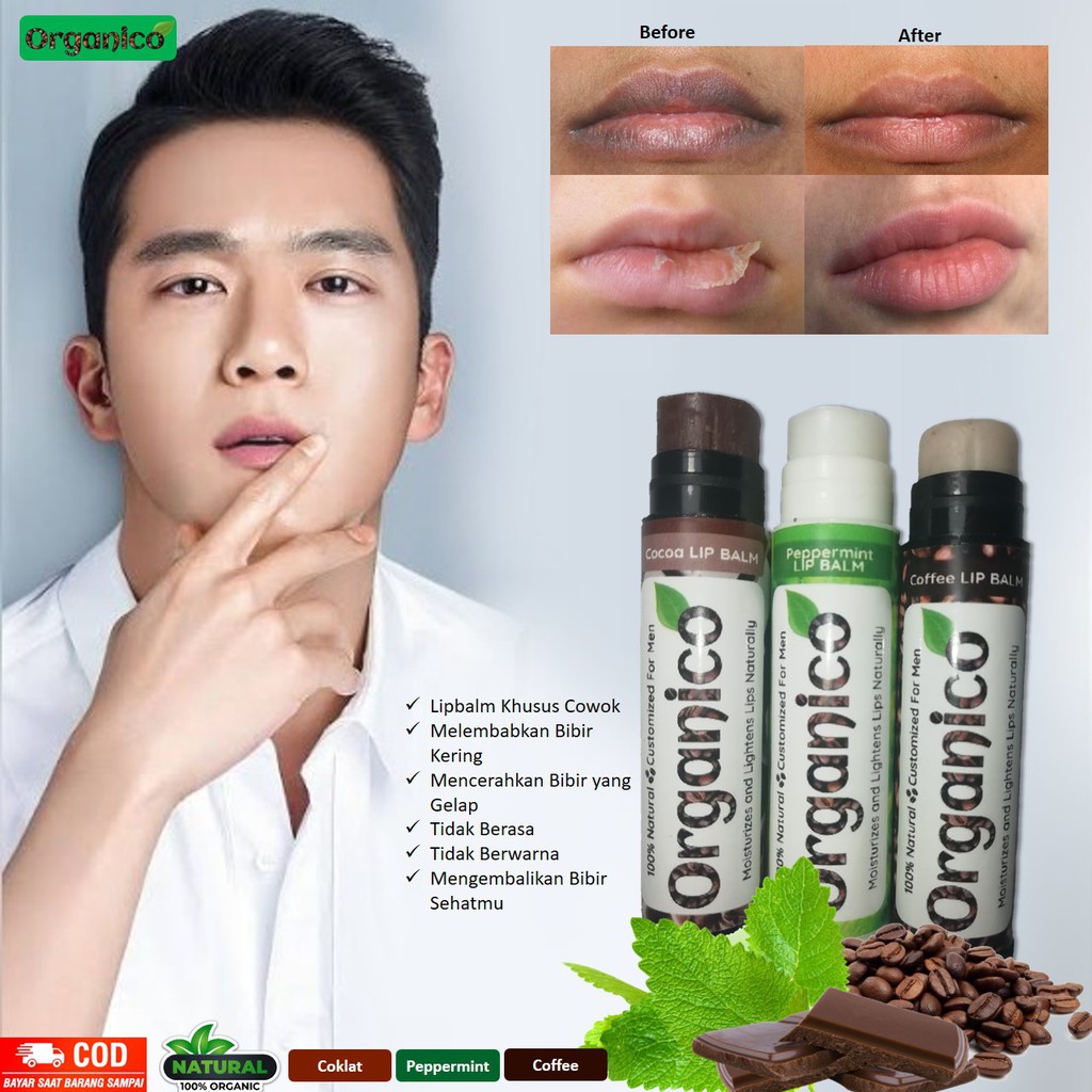 Pelembab Bibir Pemerah Bibir Pencerah Bibir Alami Permanen lipbalm Organico