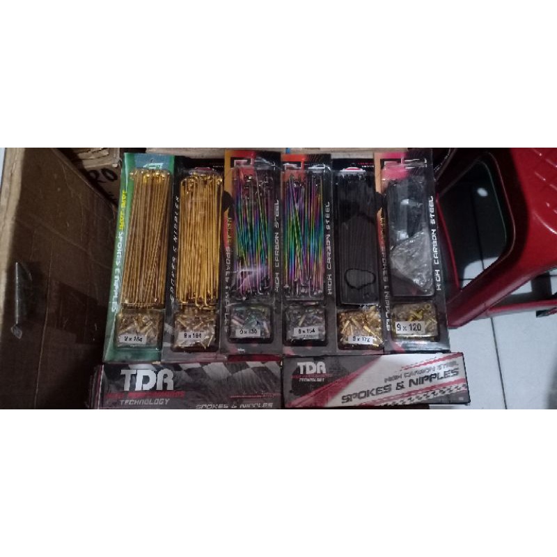 jari ruji TDR bebek matic pelangi gold hitam  89 120 130 154 159 164 172 vleg velg kawat ring 16 19 