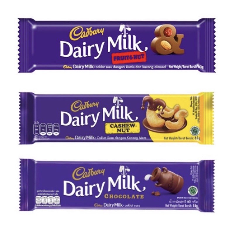 

Coklat Cadbury Dairy Milk 62gr