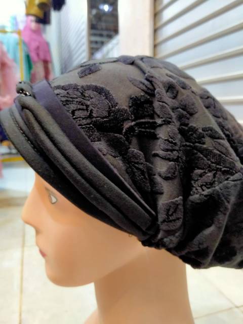 Topi kupluk kerpus ciput ibu ibu topi nenek emak bludru kupluk emak jadul songkok bisa untuk hijab wanita dewasa