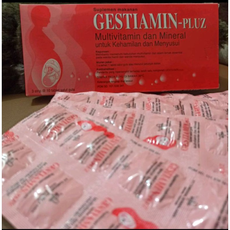 GESTIAMIN PLUZ MULTIVITAMIN IBU HAMIL ( ECER/1 BOX)