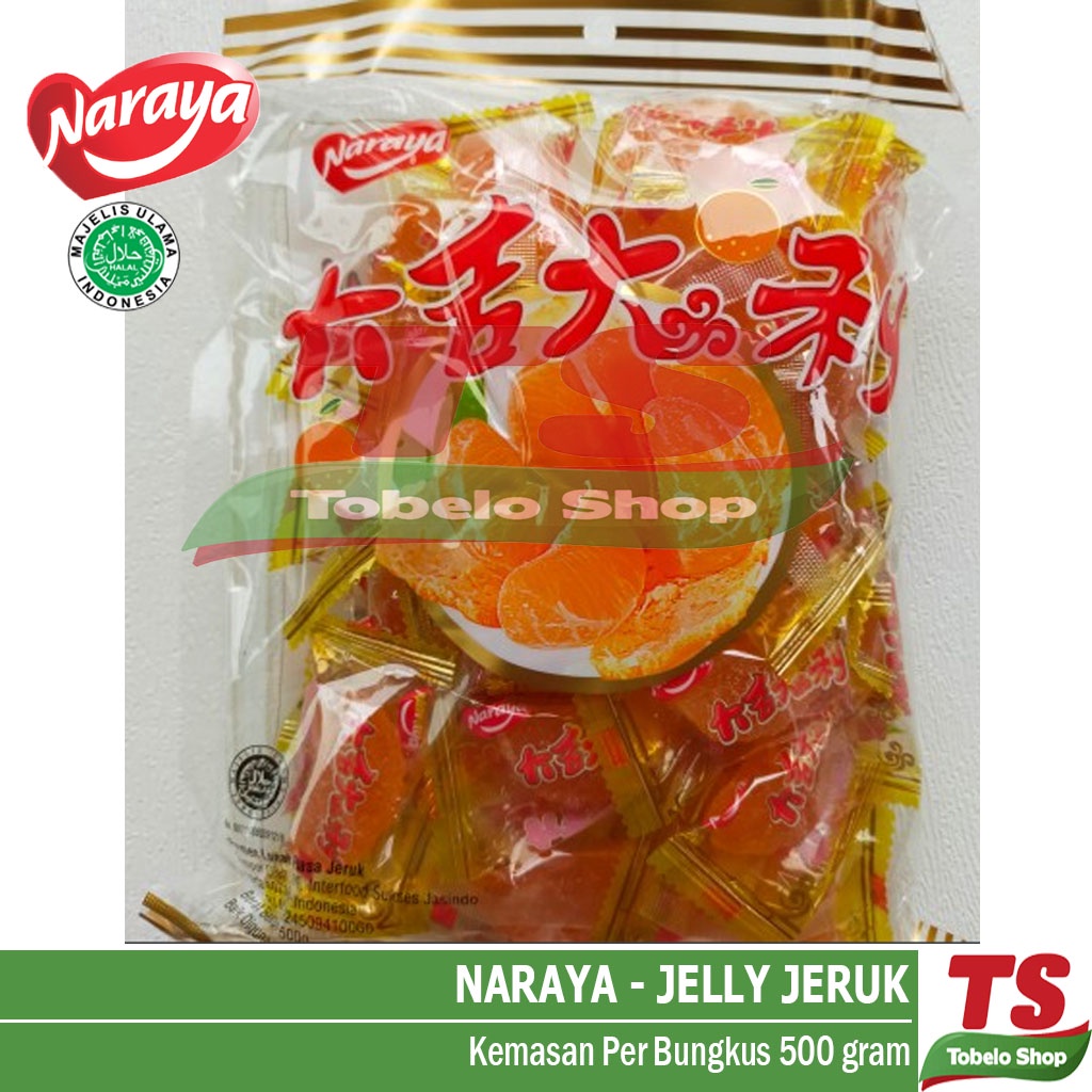 NARAYA JELLY JERUK 500 GRAM / JELLY JERUK NARAYA / NARAYA JELLY ORANGE MANDARIN CANDY / JELY JERUK