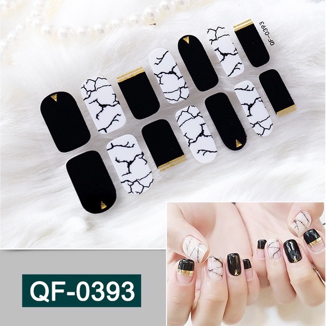 14Pcs / Stiker Kuku / Nail Art Sticker / Stiker kuku motif / Set Stiker Kuku / Stiker Kuku Murah / Nail Art Sticker / Nail Art &amp; Sticker QF Series