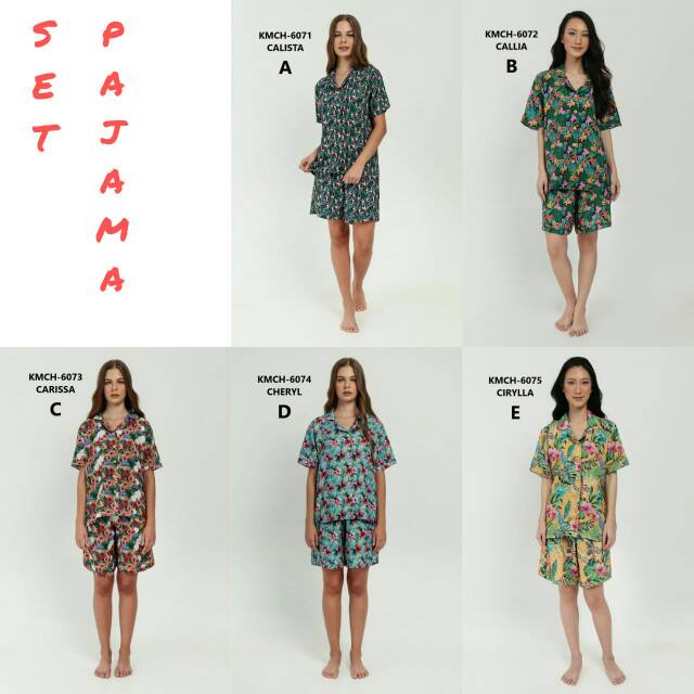 Set piyama KudaMas couture celana pendek