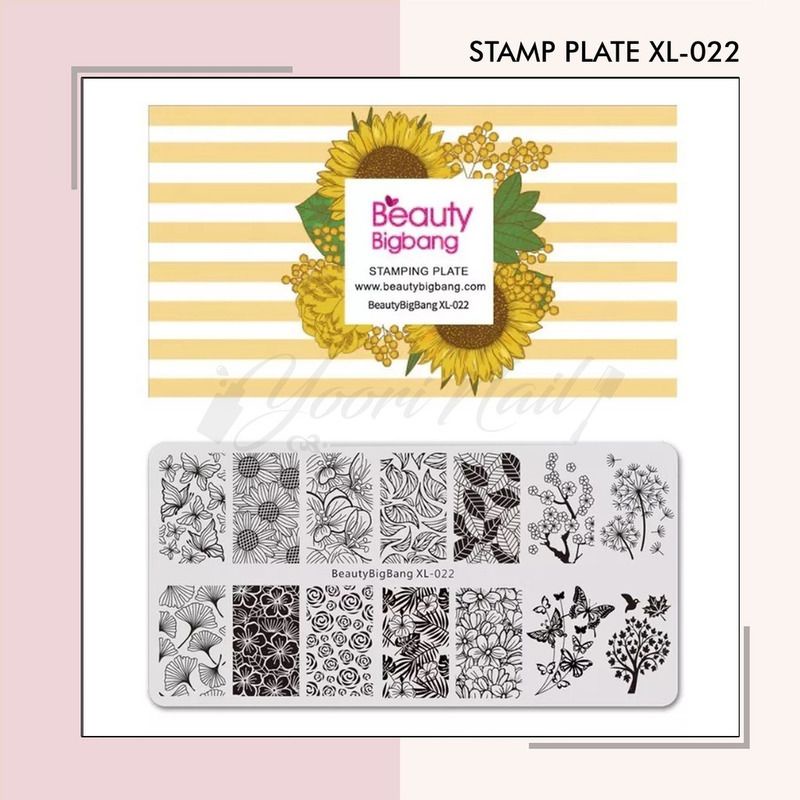 Stamp plate xl-022 stamping nail art stamp cetakan nail art