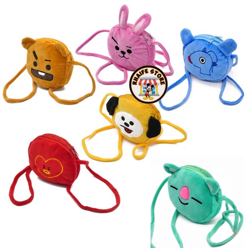 Tas Bulat Selempang Anak BT21