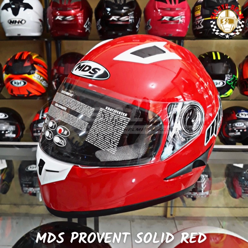 HELM MDS PROVENT FULL FACE DOUBLE VISOR RED