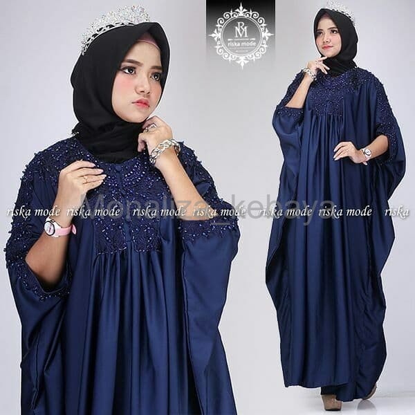 Terindah Gamis Kaftan aliyah Navi by Riska Mode