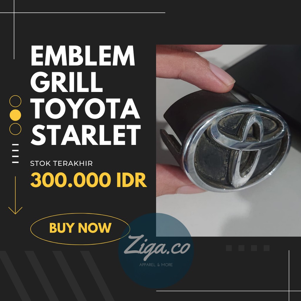 Emblem Grill Toyota Starlet Kapsul Original