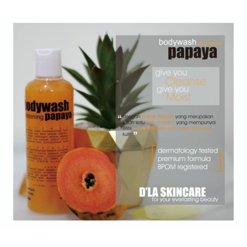 Body Wash Papaya D'LA Skincare