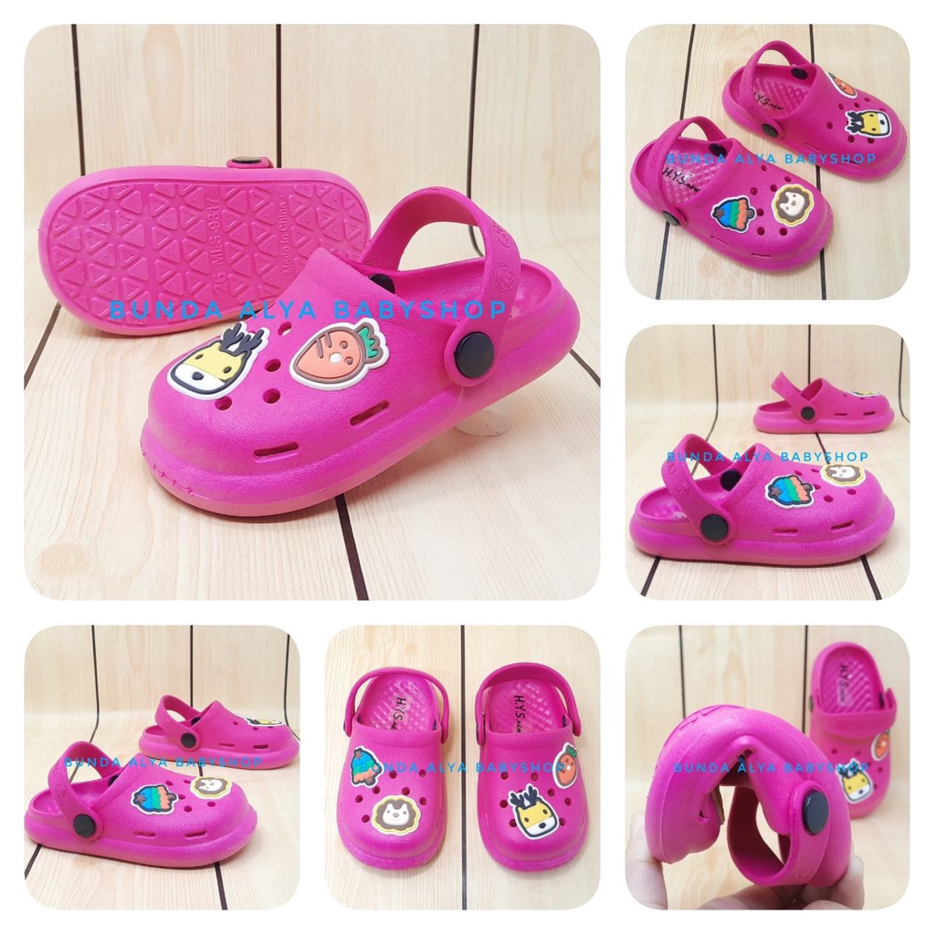 Sendal Anak Perempuan Umur 2 - 4 Tahun FANTA Empuk Elastis - Sepatu Sandal Anak Cewek Elastis Motif Lucu Anti Licin Size 26 - 30