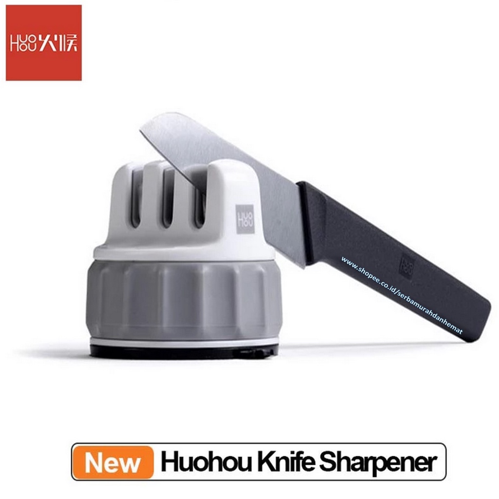 Pengasah Pisau Mini 3in1 Tajam 30 Detik ORIGINAL Huohou Mini Knife Sharpener