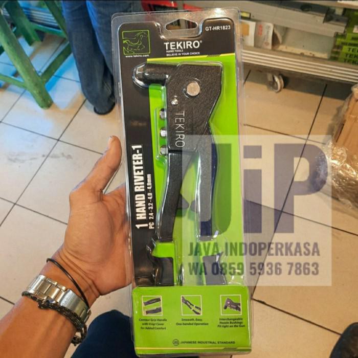 Tang Paku Rivet Tekiro Hand Rivet / Alat Tembak Paku Rivet 2.4 - 4.8Mm - Hitam