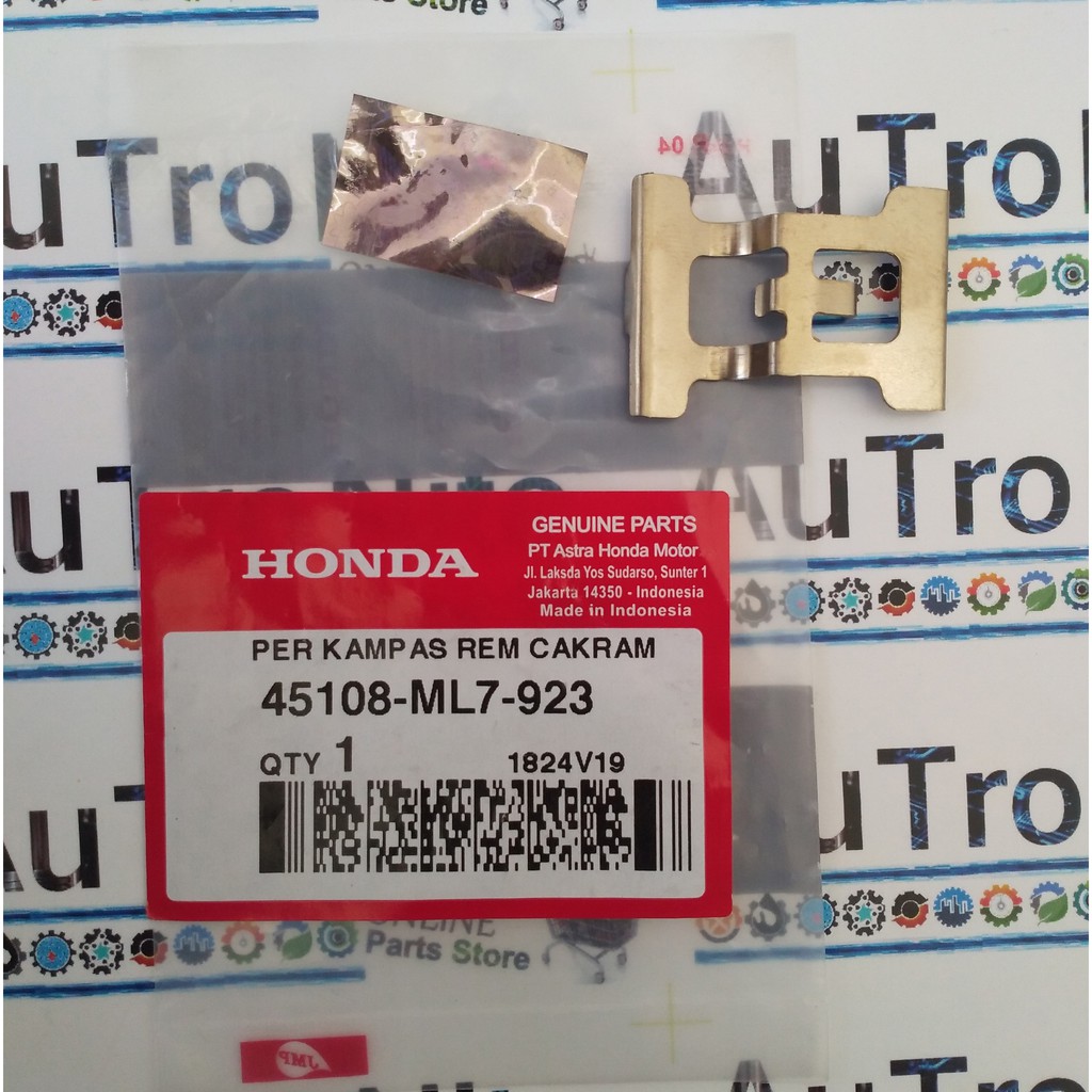 Per Kaliper Nissin Kampas Rem Cakram Belakang SPRING PAD 45108-ML7-923 Original Honda Blade 110 CS O