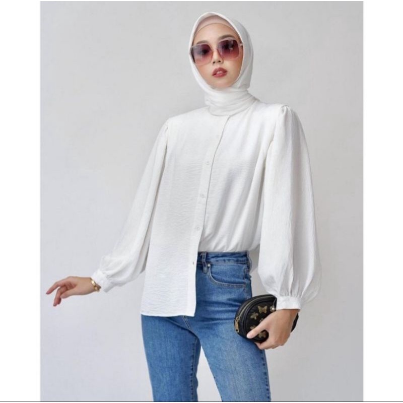 [BISA COD] BLOUSE CRINCLE PREMIUM TERMURAH/KEMEJA WANITA FORMAL/BLOUSE WANITA