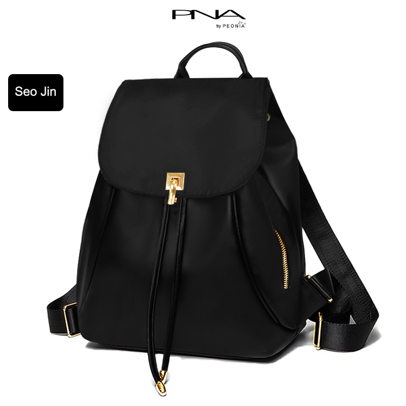 Peonia PNA SEOJIN Water Resistant Ransel Korea Tas Wanita Punggung Import Kantor Kerja Sekolah Kuliah Outdoor Trendy Fashion Style Travel Casual Backpack Anak Remaja Perempuan Selempang Cewek Bag