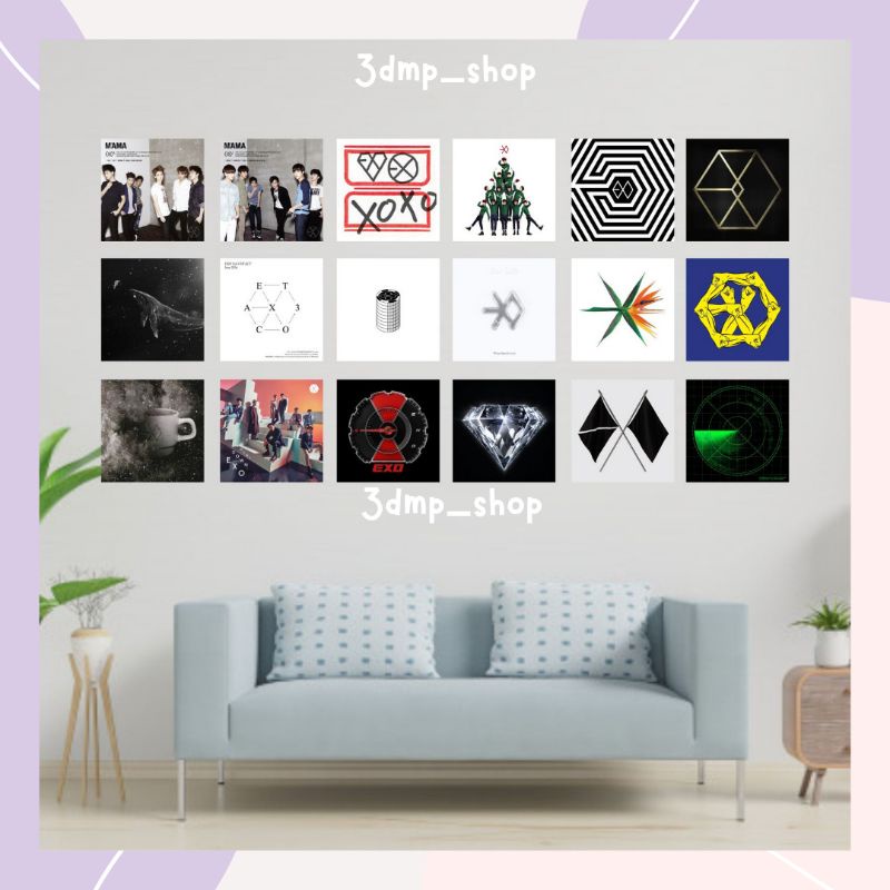 [18 Lembar] Walldecor Hiasan Dinding EXO KPOP wall decor album don't fight the feeling