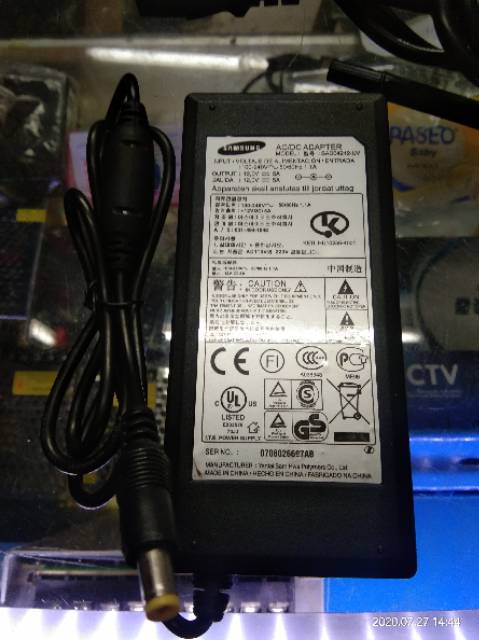 ac dc adaptor merek samsung input ac 100-240vol output dc 12vol 5amper power supply