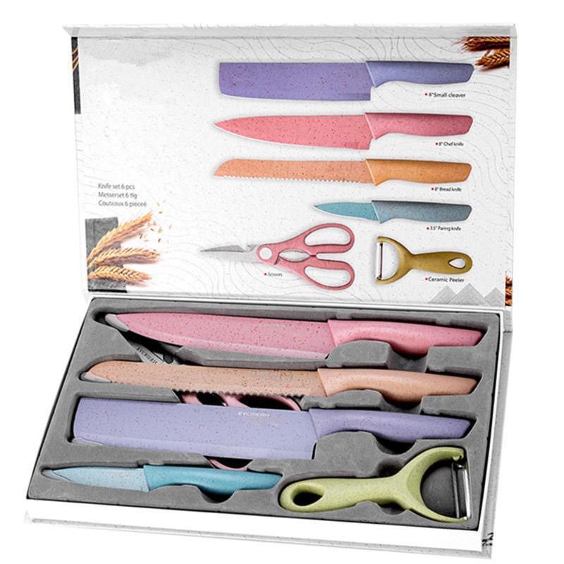 KITCHEN KNIFE SET/SET PISAU DAPUR YANG LENGKAP ISI 6