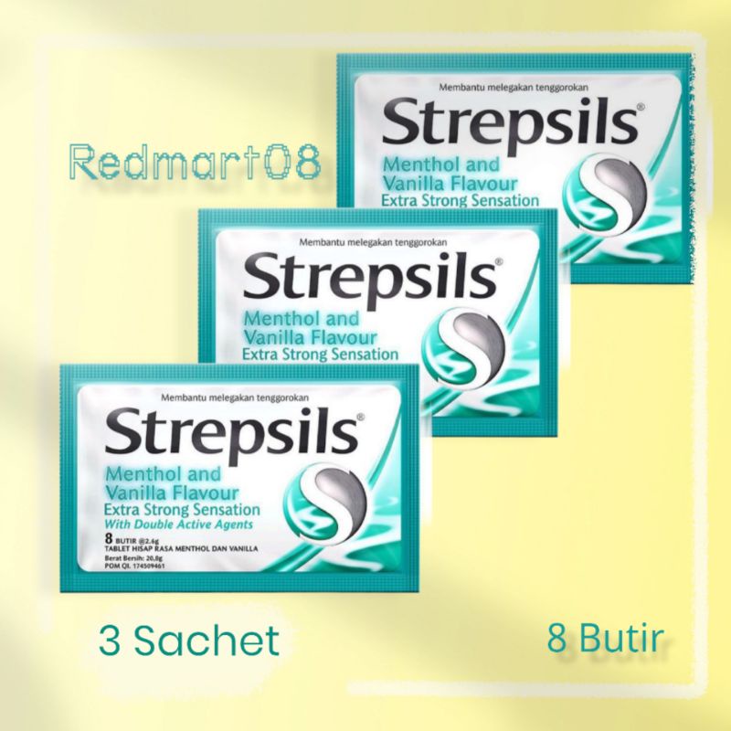 

Strepsils Menthol and Vanilla Flavour 8 Butir [ 3 Sachet ]