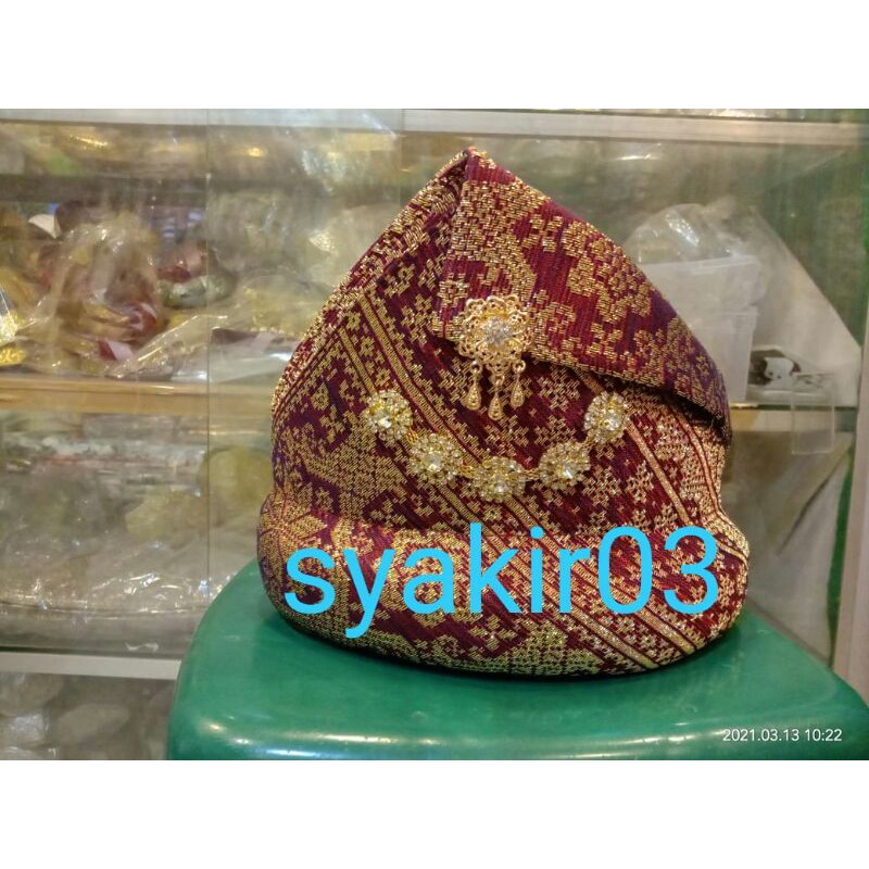 tanjak melayu songket tenun asli palembang