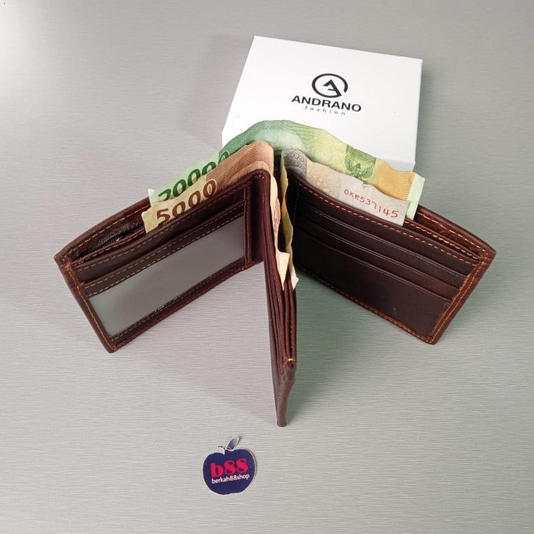 Dompet Pria 3D Kulit Asli AND5022 Coffee Import Dompet Kulit