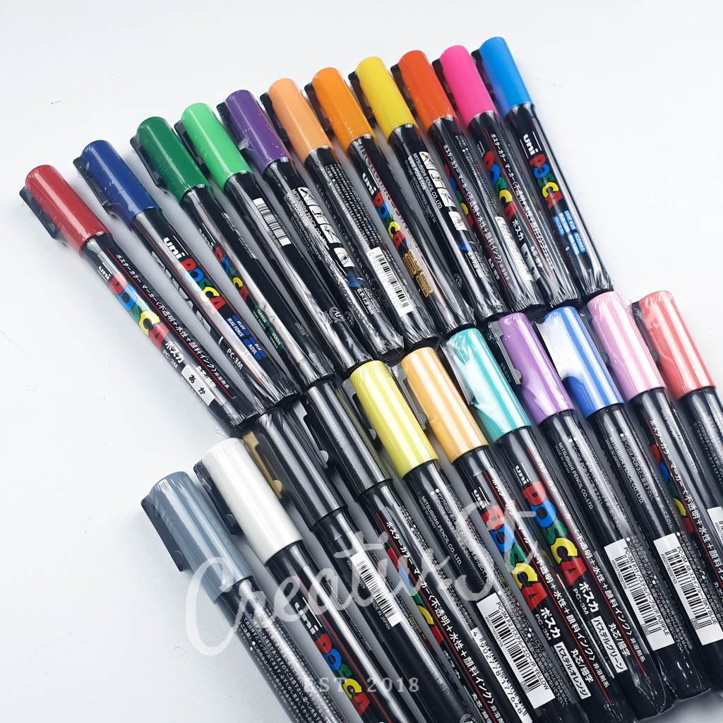 

H7Y Uni Posca Pc-3M Paint Marker Fine Point Tip (Part 1) Spidol Warna