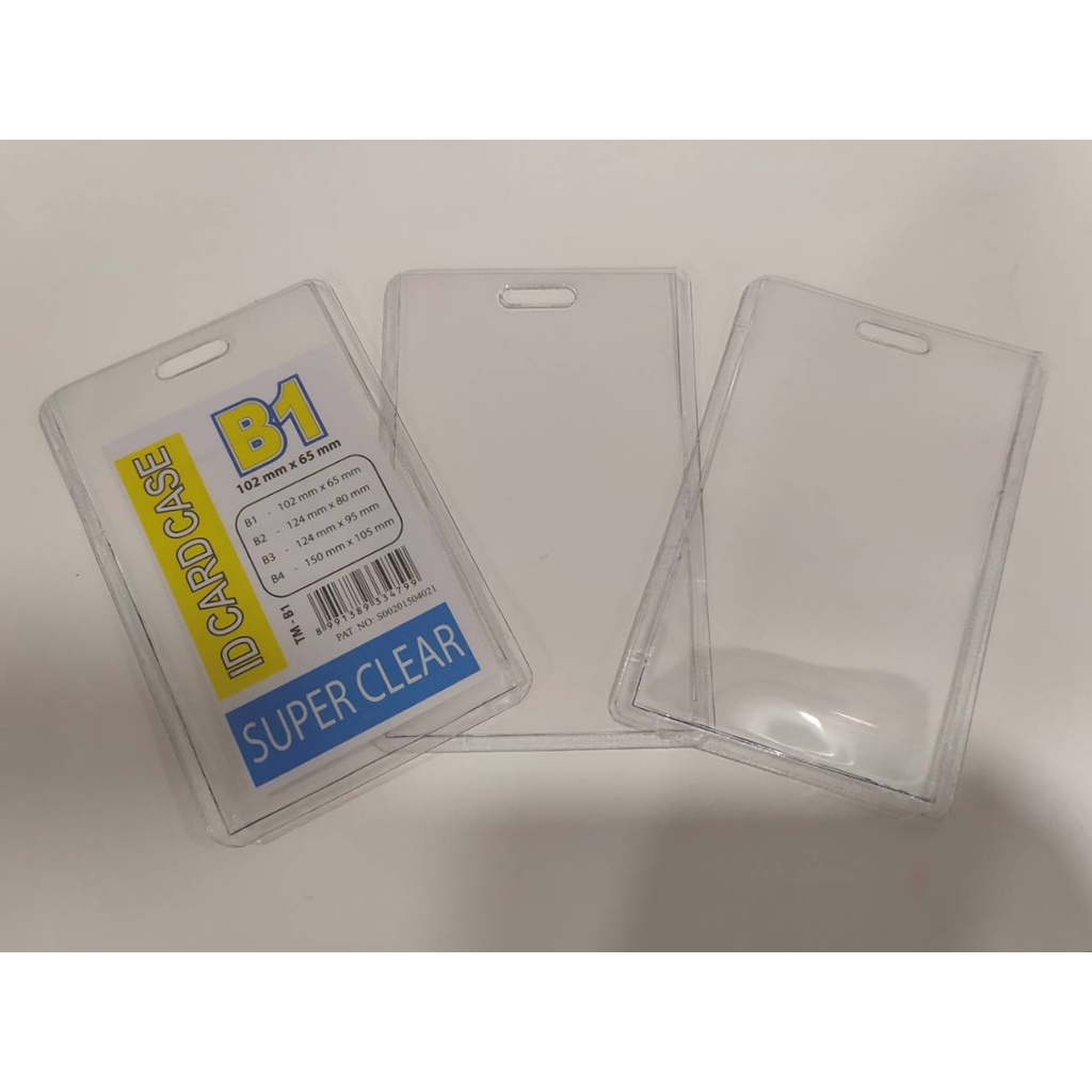 

Name Tag Plastik / Tempat ID Card Kartu Nama Super Clear - Glue Card B1