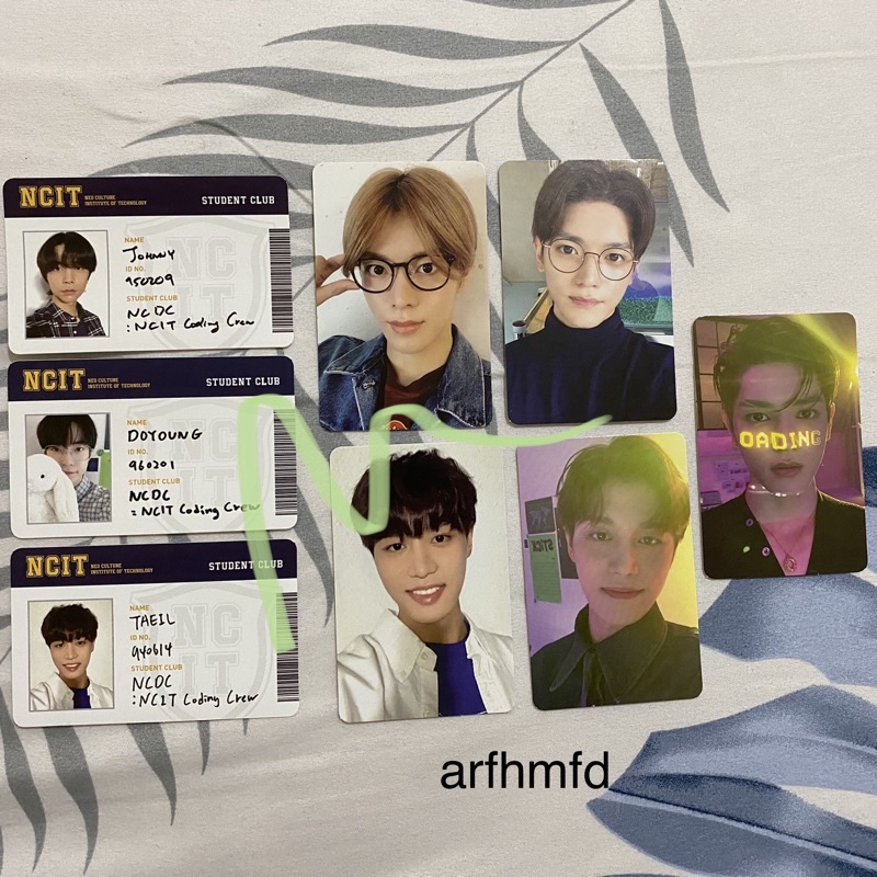 PC MD NCIT PHOTOPACK taeyong, doyoung, yuta, johnny, taeil ID CARD DAY NIGHT ver