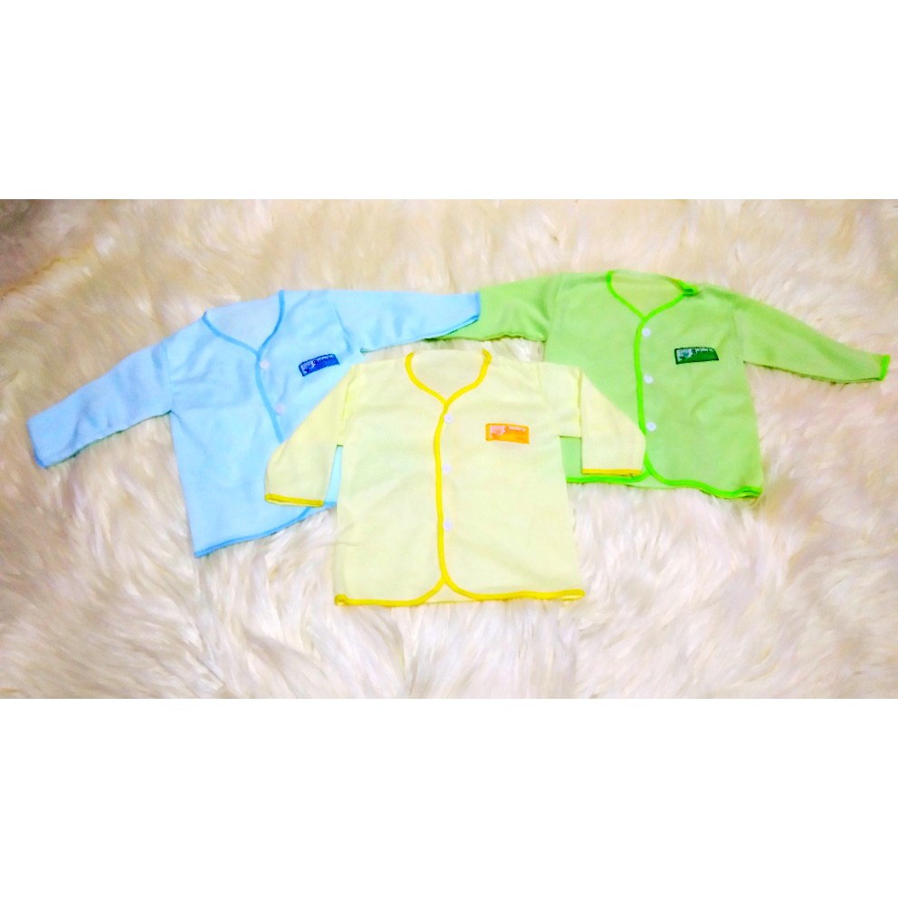 BB02 Baju  Bayi  Tangan panjang Polos Newborn Arimbi  6 pcs 