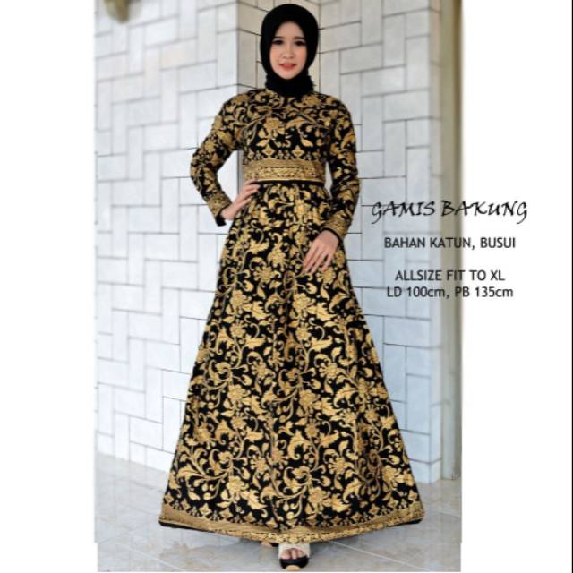 35 Terbaik Untuk  Model Gamis  Batik  Simpel Elegan Skinny 