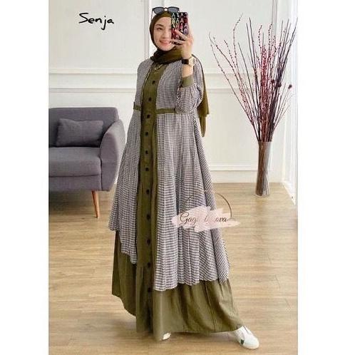 "SGM.10Jn22ž" baju gamis lebaran / gamis one set outer / dress muslimah / maxi set outer / gamis set