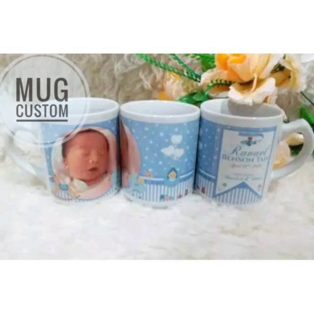 Souvenir mug custom - Mug ulang tahun - kado pernikahan souvenir pernikahan